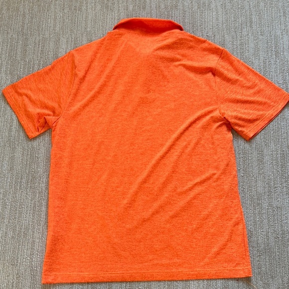 Under Armour Men's Size L Bright Orange Heat Gear Golf Dri Fit Polo Shirt - Picture 10 of 11